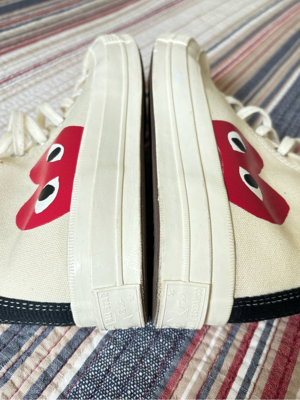 CONVERSE X PLAY COMME des GARÇONS, OFF WHITE, size 7M/9W - Picture 10 of 10